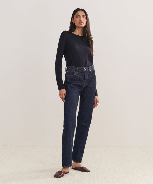 90's Pinch Waist Long Jean